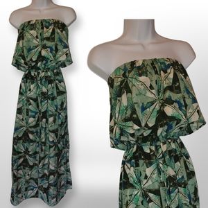 Mossimo Maxi Dress, Size Medium, Green Blue.